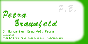 petra braunfeld business card